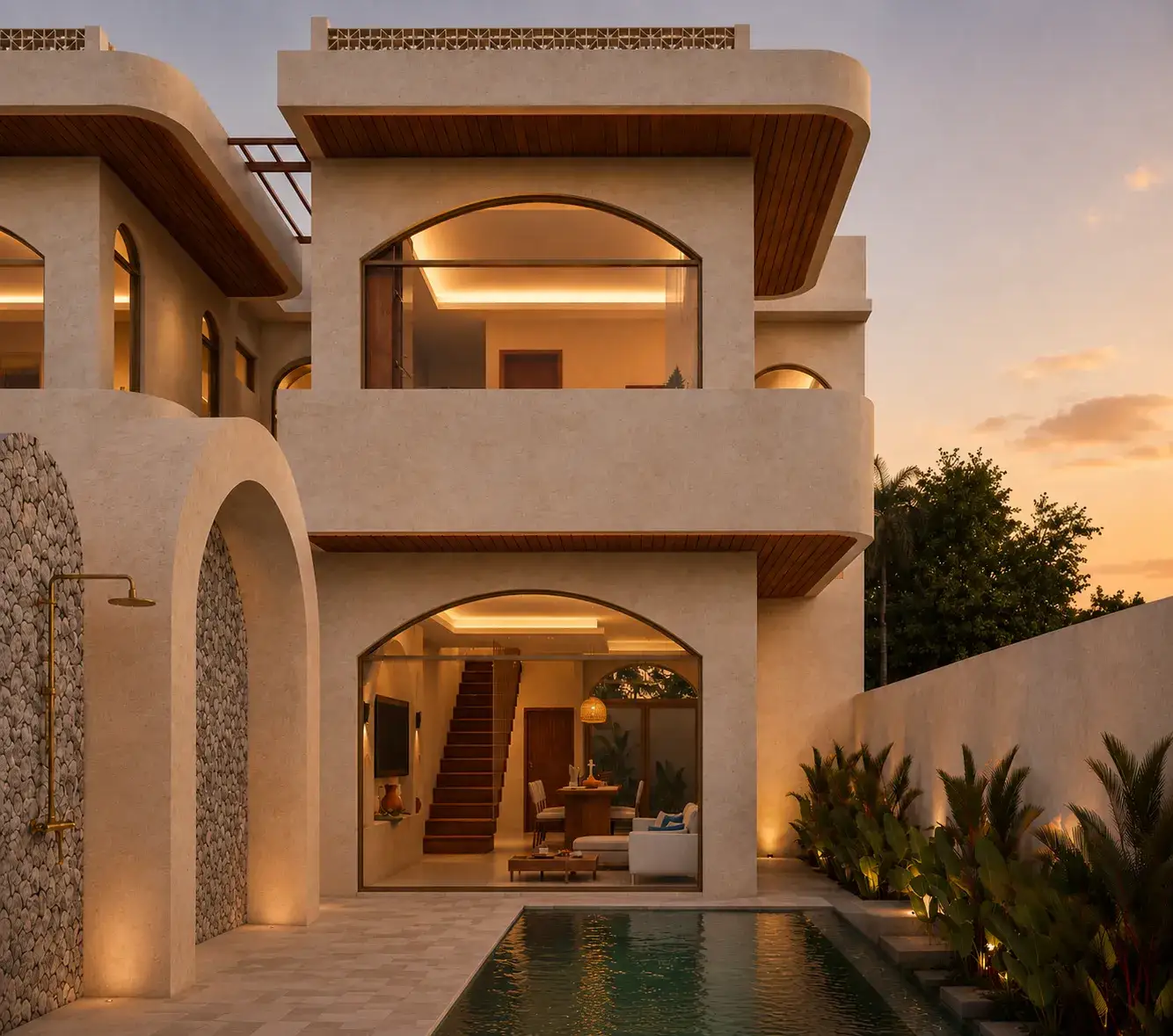 1-bedroom Lumara villa exterior in Padonan, Bali